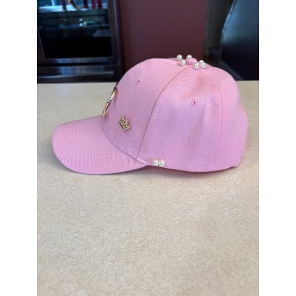 HAT: Pink Baseball Hat w/Golden Detailing, NWOT main image 7